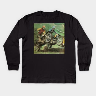 Vintage Motocross 2 Kids Long Sleeve T-Shirt